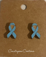 Stud Earrings-CA Awareness Ribbons