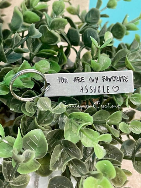 You Are My Favorite Asshole, Rectangular Keychain
