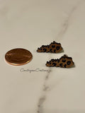 Kentucky Cheetah/leopard Earrings, wooden stud earrings