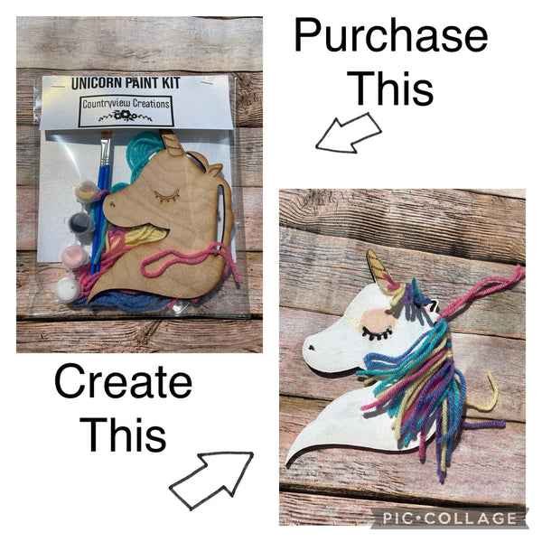 Unicorn Paint Kit. Kid Craft Kit DIY
