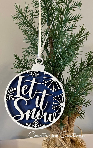 Let it Snow, 3D ornament