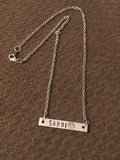 Handstamped Volleyball Necklace.