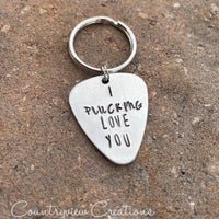 I Plucking Love You keychain