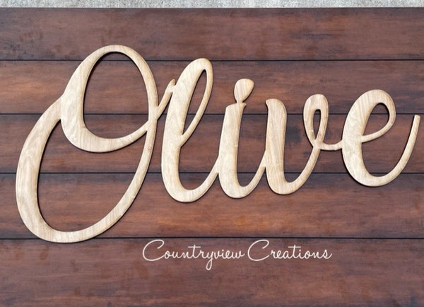 Large Wooden Name Sign