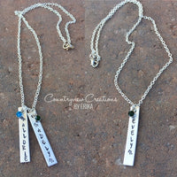 Personalized Vertical Bar Necklace