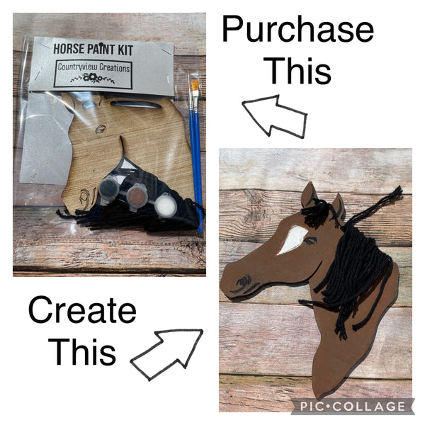 Horse Paint Kit. Kid Craft Kit DIY